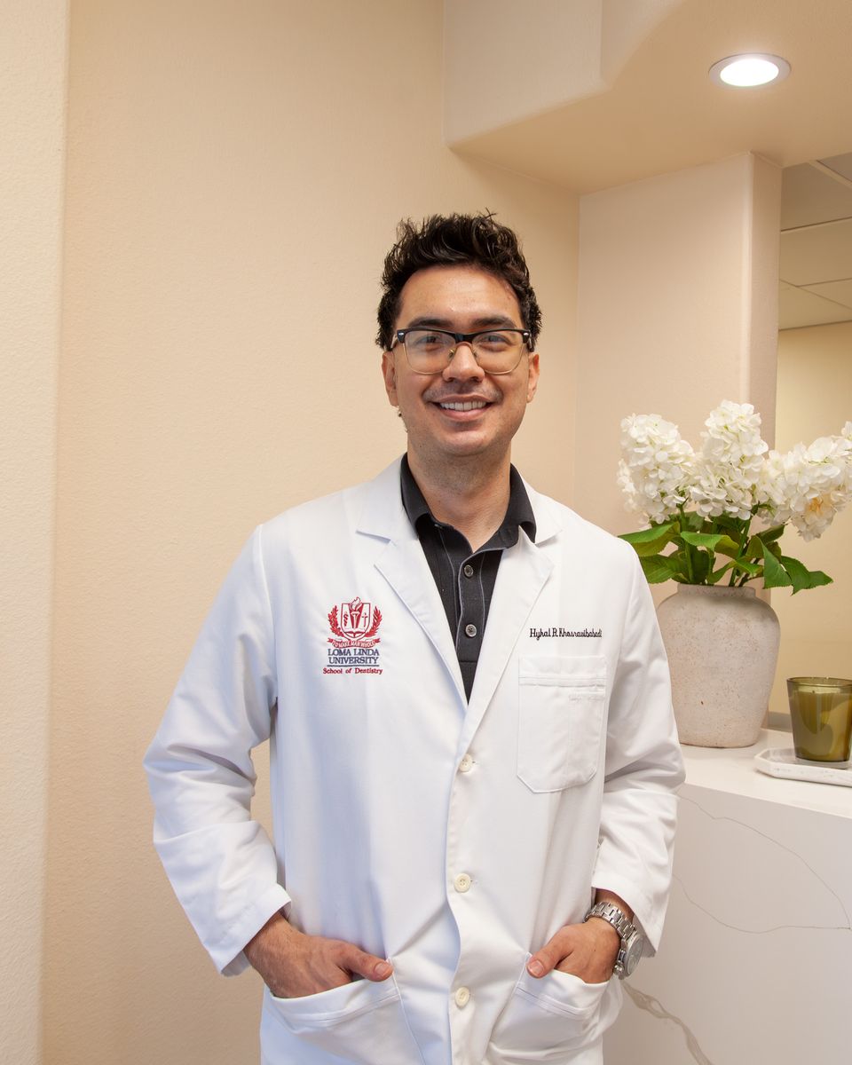 Hykal R. Khosravibabadi, DDS, at the practice&rsquo;s reception.